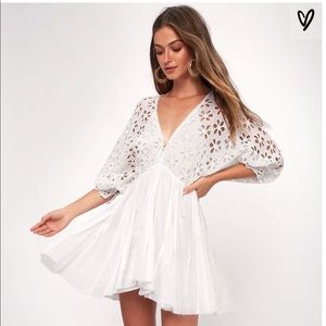 Free People White Bella Note Mini